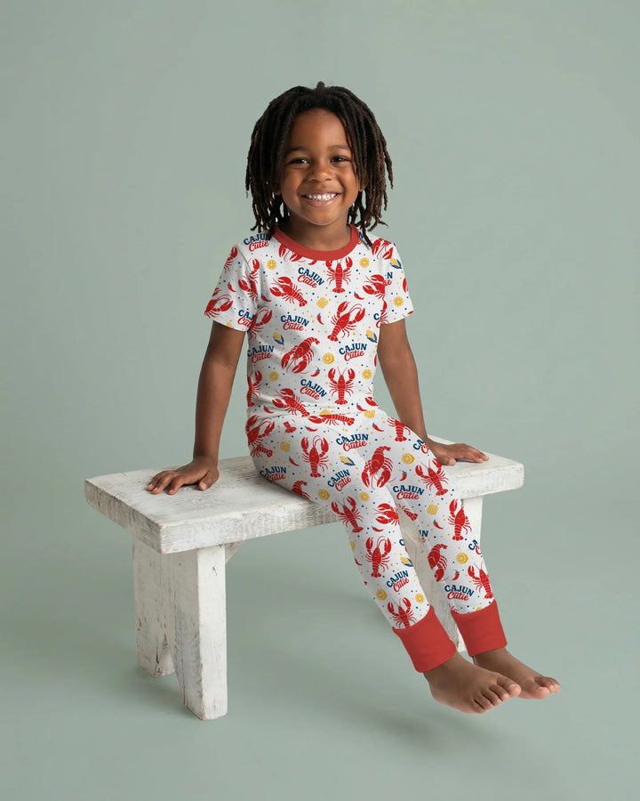 Zweiteiliges, kurzärmliges Pyjama-Set mit Marienkäfern