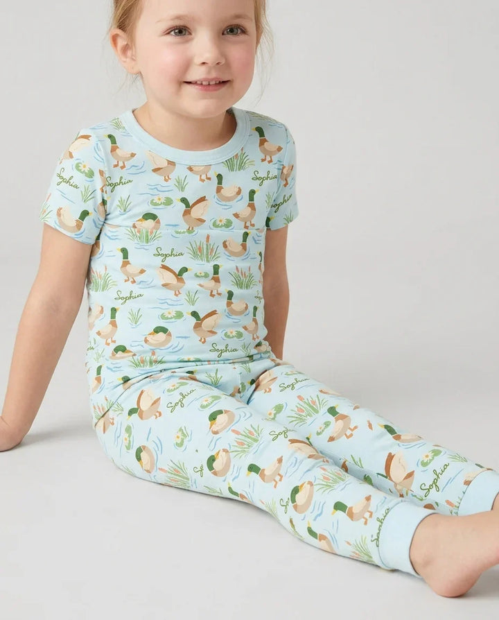 Zweiteiliges, kurzärmliges Pyjama-Set mit Marienkäfern