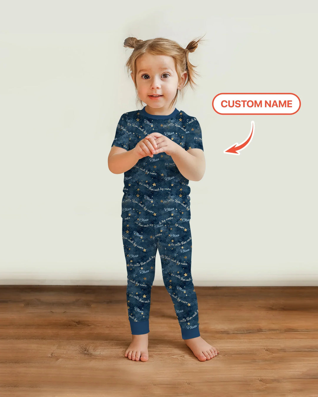Called By Name — Personalized  Bamboo Two Piece Short Sleeve Pajama Set