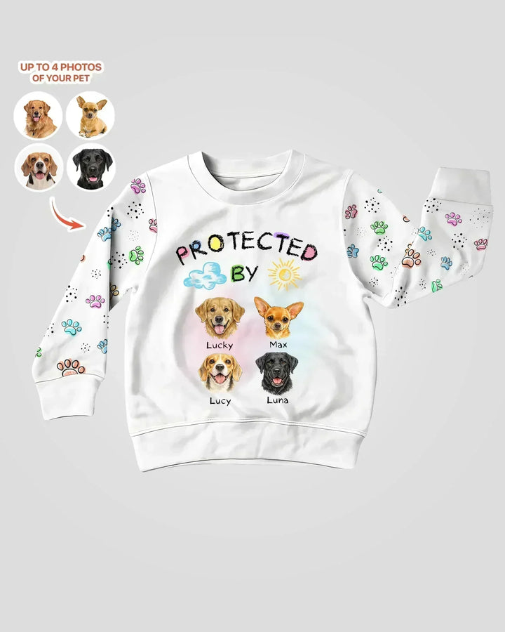 Personalisierbares Foto-Bambus-Rundhals-Sweatshirt „Protected By“