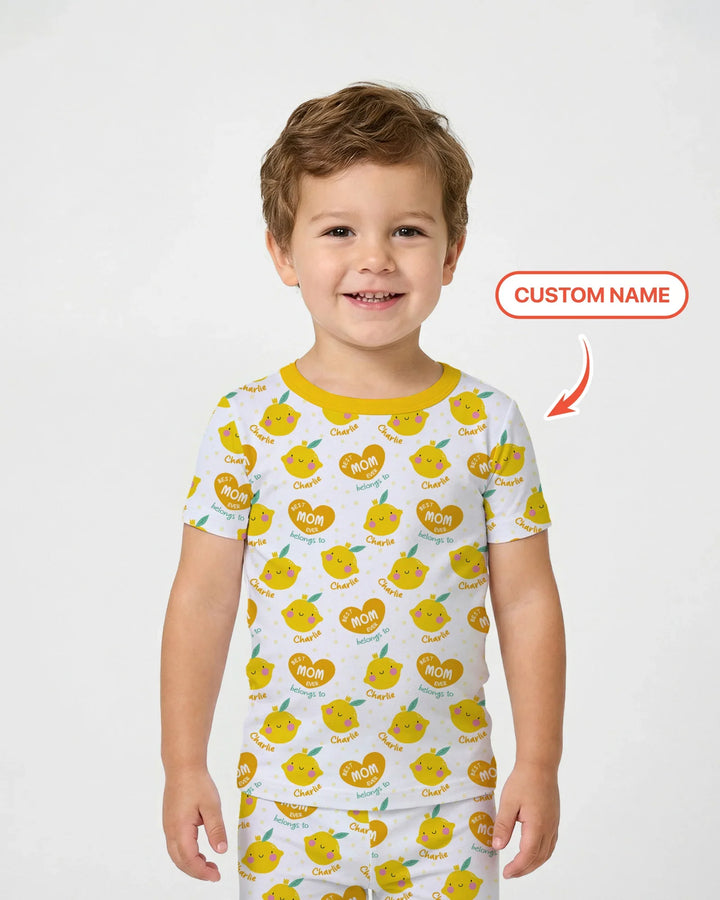Zweiteiliges, kurzärmliges Pyjama-Set mit Marienkäfern