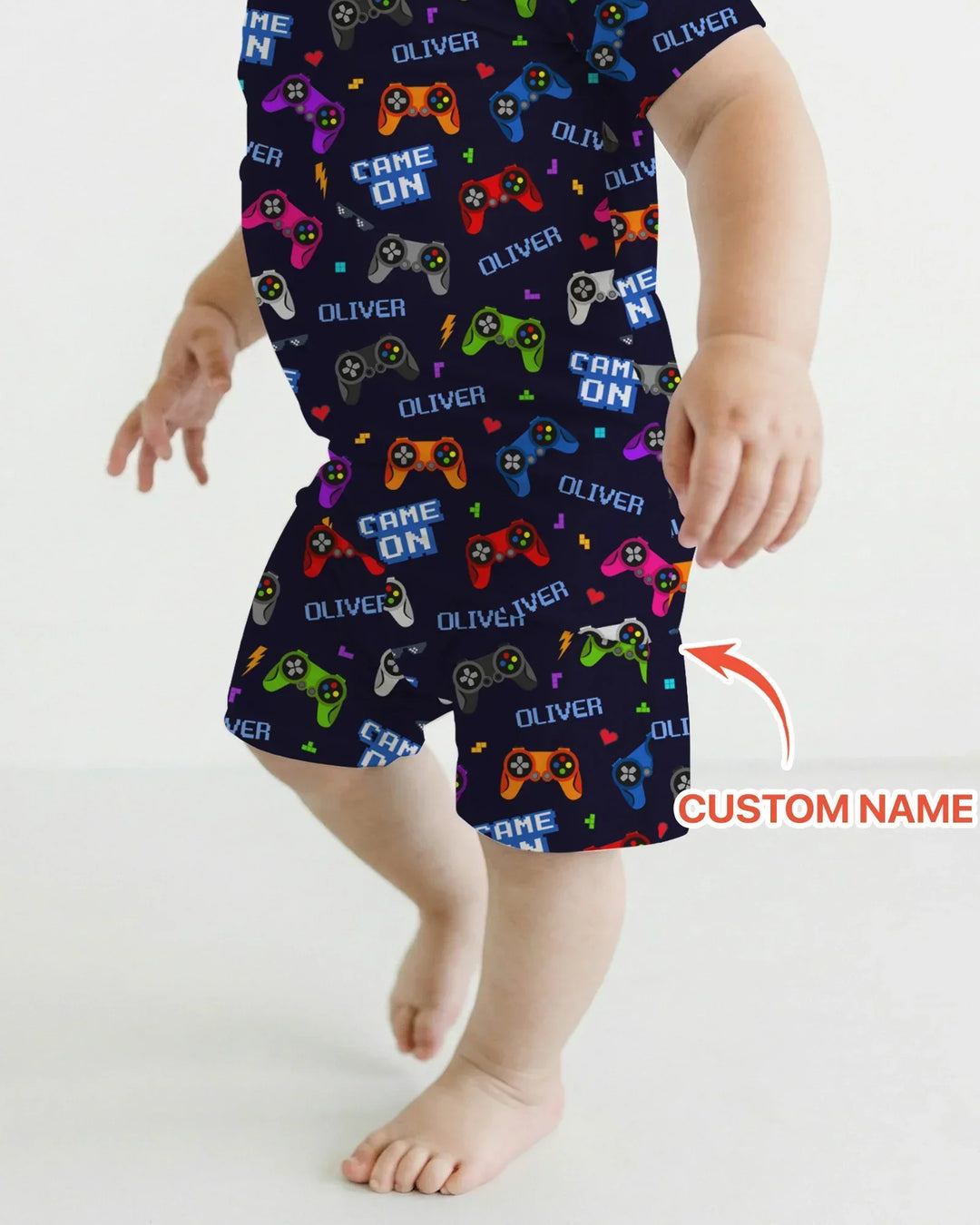 Zweiteiliges Pyjama-Set mit kurzen Ärmeln und Shorts im Sommer-Design