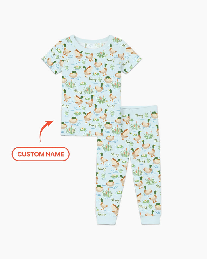 Zweiteiliges, kurzärmliges Pyjama-Set mit Marienkäfern