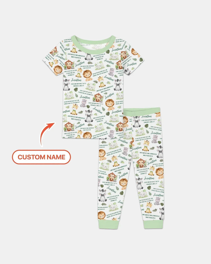 Zweiteiliges, kurzärmliges Pyjama-Set mit Marienkäfern