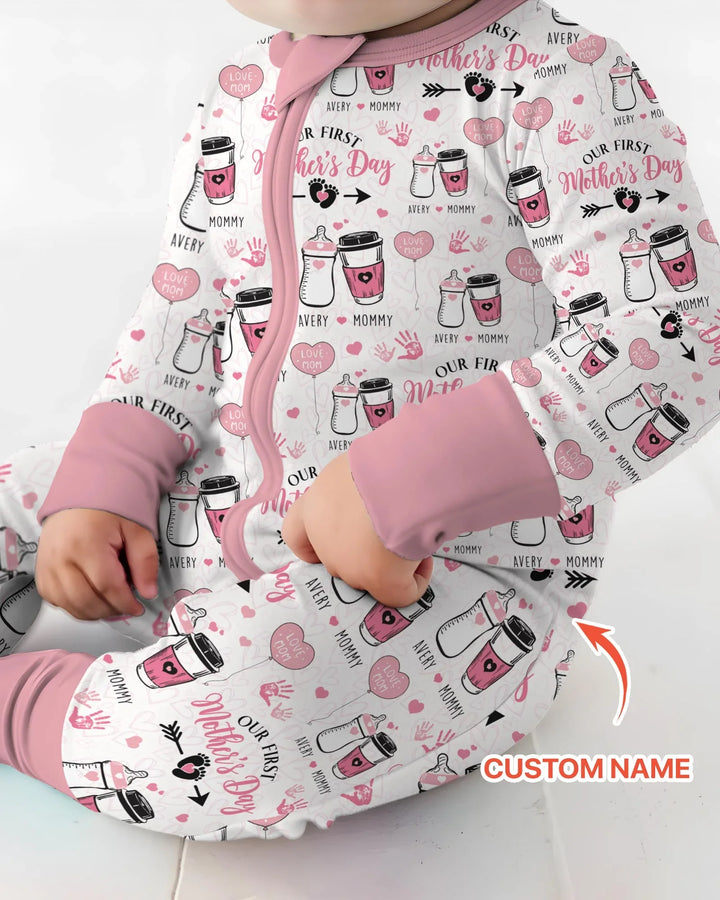 Gerippte Babykleidung mit individuellem Foto - Weich &amp; Skizzenhaft