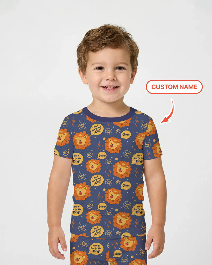 Zweiteiliges, kurzärmliges Pyjama-Set mit Marienkäfern