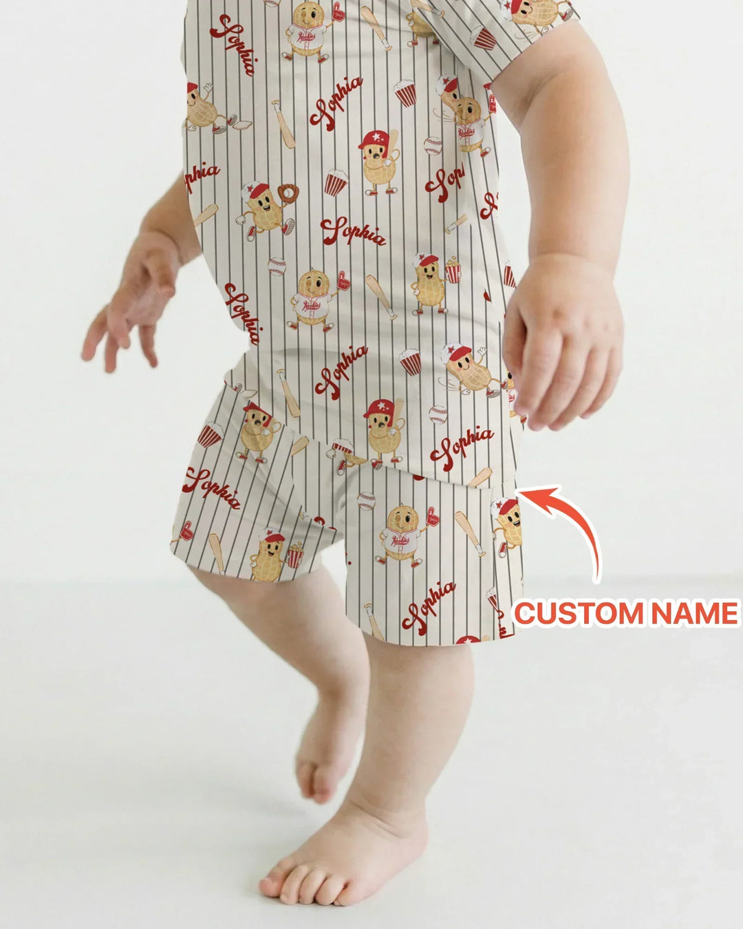 Zweiteiliges Pyjama-Set mit kurzen Ärmeln und Shorts im Sommer-Design