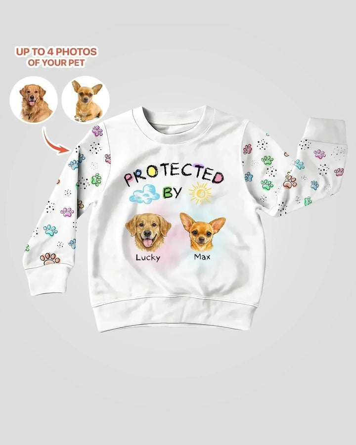 Personalisierbares Foto-Bambus-Rundhals-Sweatshirt „Protected By“