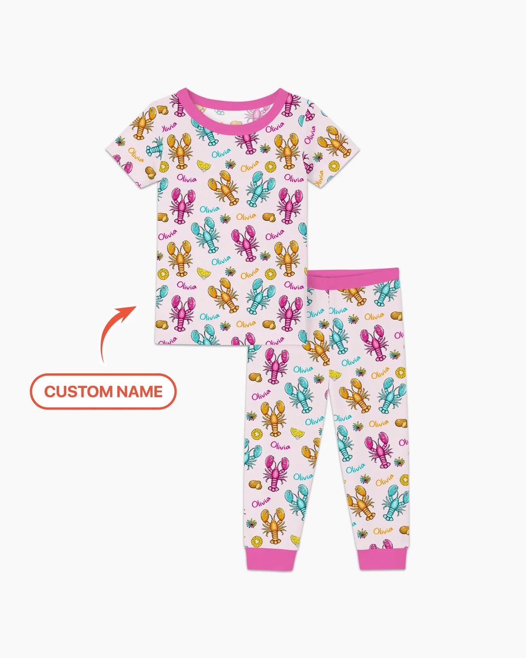 Zweiteiliges, kurzärmliges Pyjama-Set mit Marienkäfern