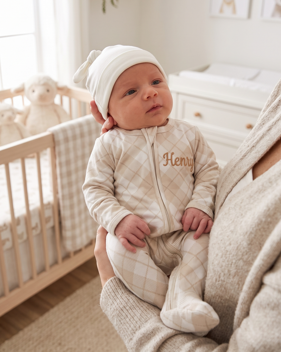 Gerippte Babykleidung mit individuellem Foto - Weich &amp; Skizzenhaft