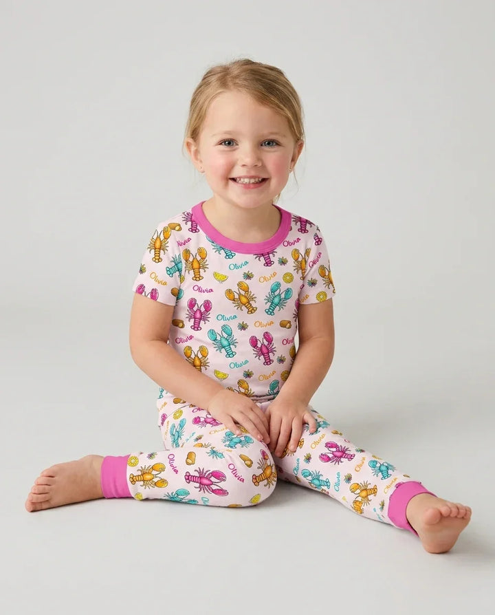 Zweiteiliges, kurzärmliges Pyjama-Set mit Marienkäfern
