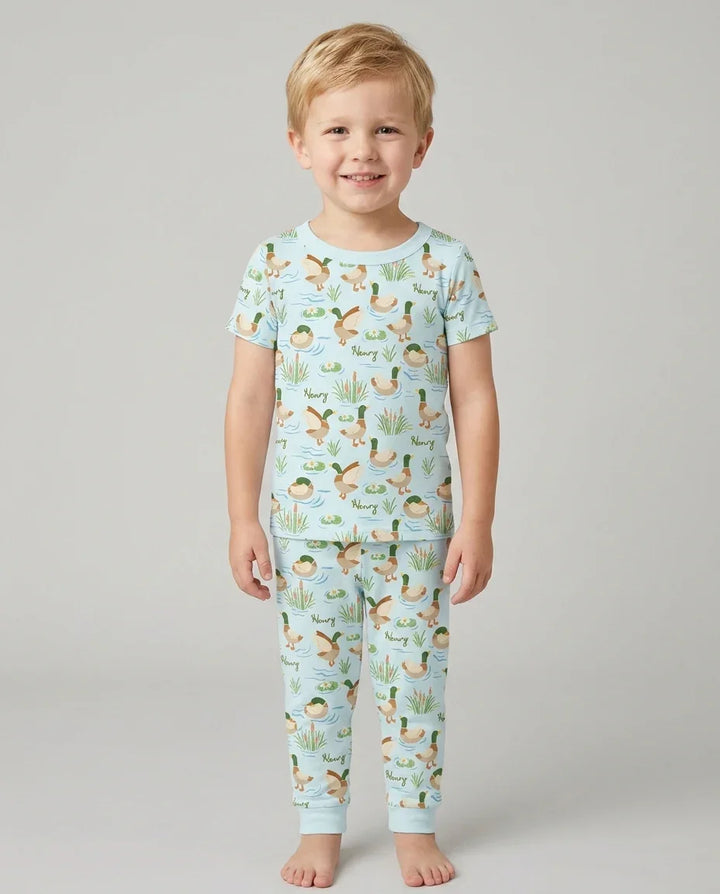 Zweiteiliges, kurzärmliges Pyjama-Set mit Marienkäfern
