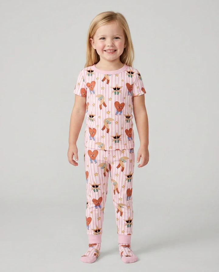 Zweiteiliges, kurzärmliges Pyjama-Set mit Marienkäfern