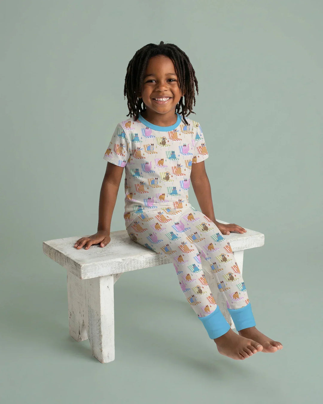 Zweiteiliges, kurzärmliges Pyjama-Set mit Marienkäfern