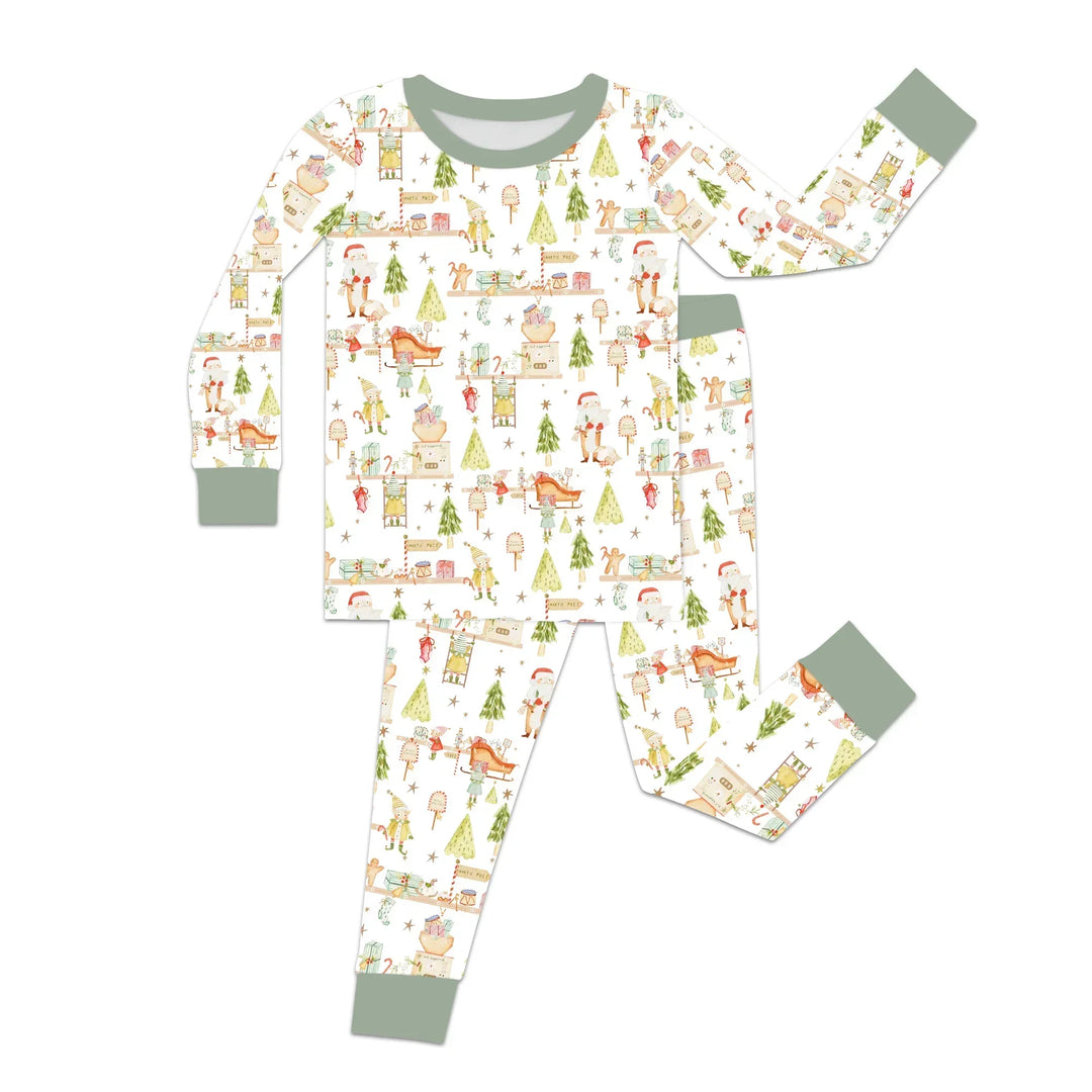 Santa's Workshop Bamboo Two Piece Long Sleeve Pajama Set
