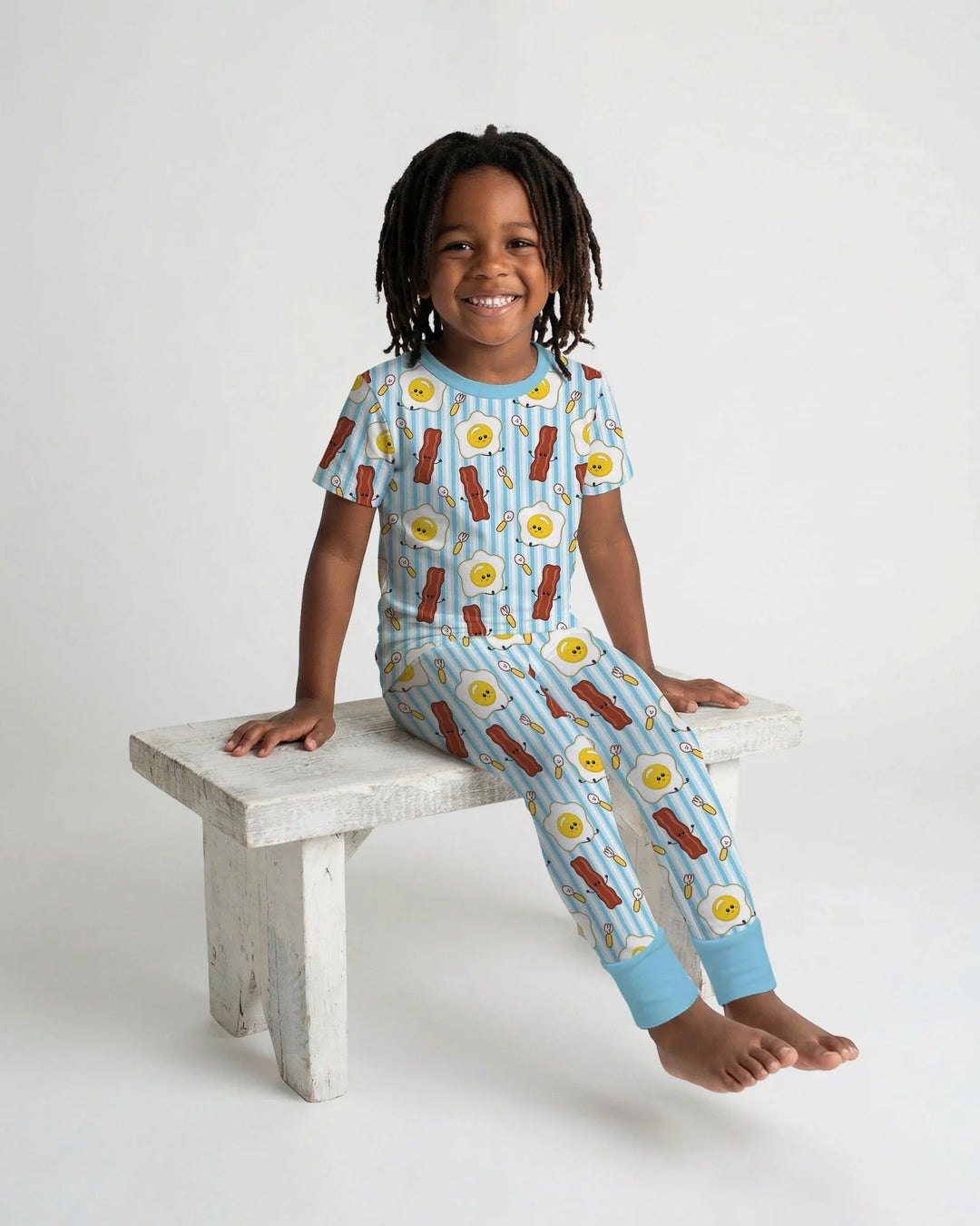 Zweiteiliges, kurzärmliges Pyjama-Set mit Marienkäfern
