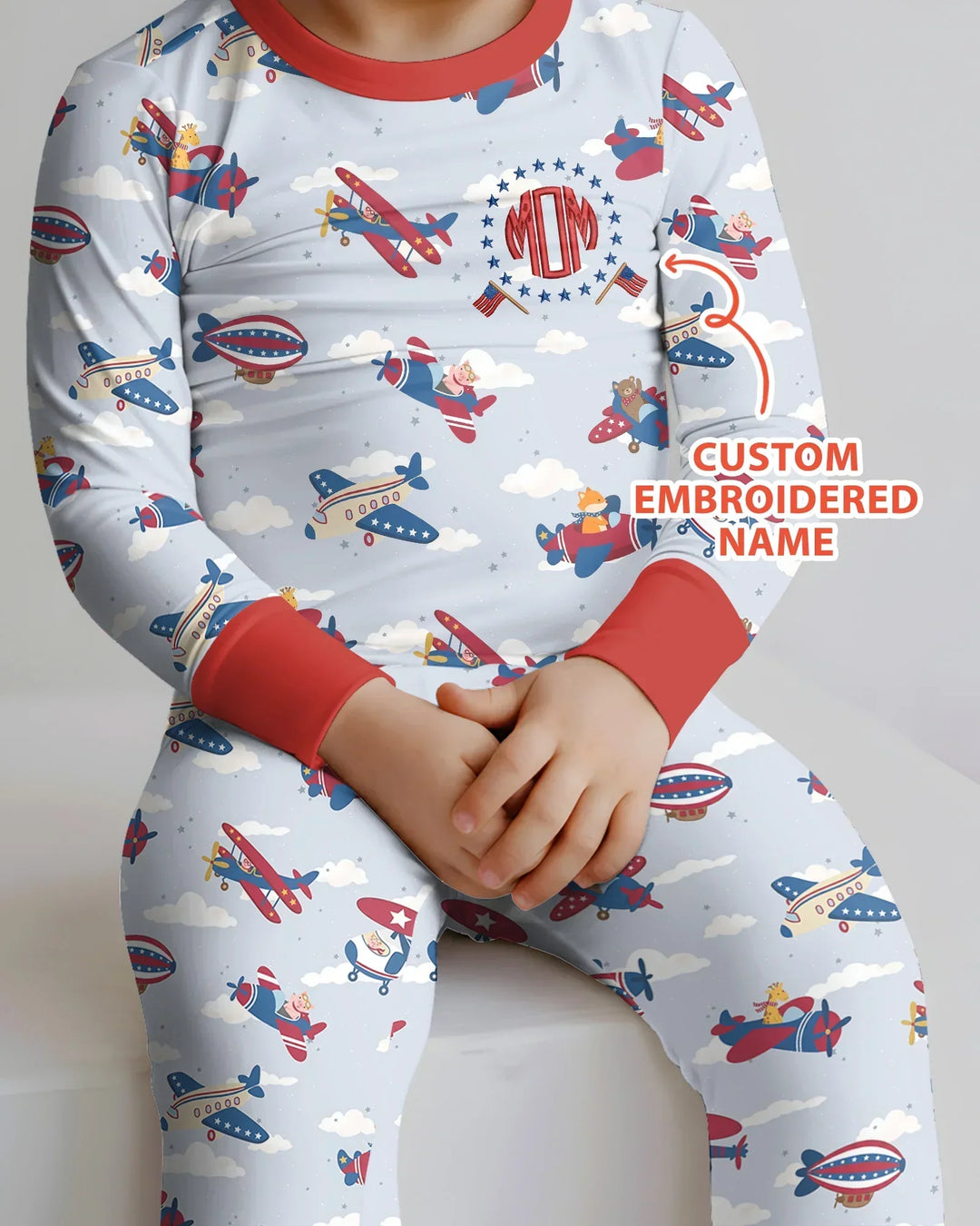 Zweiteiliges Langarm-Pyjama-Set mit Sommerfrüchten
