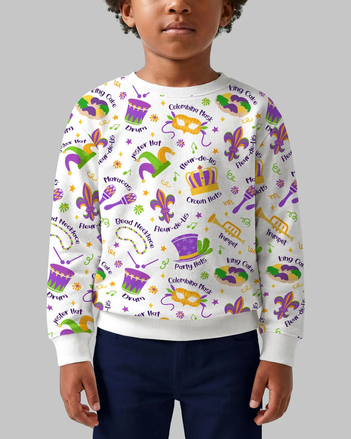 Mardi Gras Family Partnerlook Bambus-Rundhals-Sweatshirt