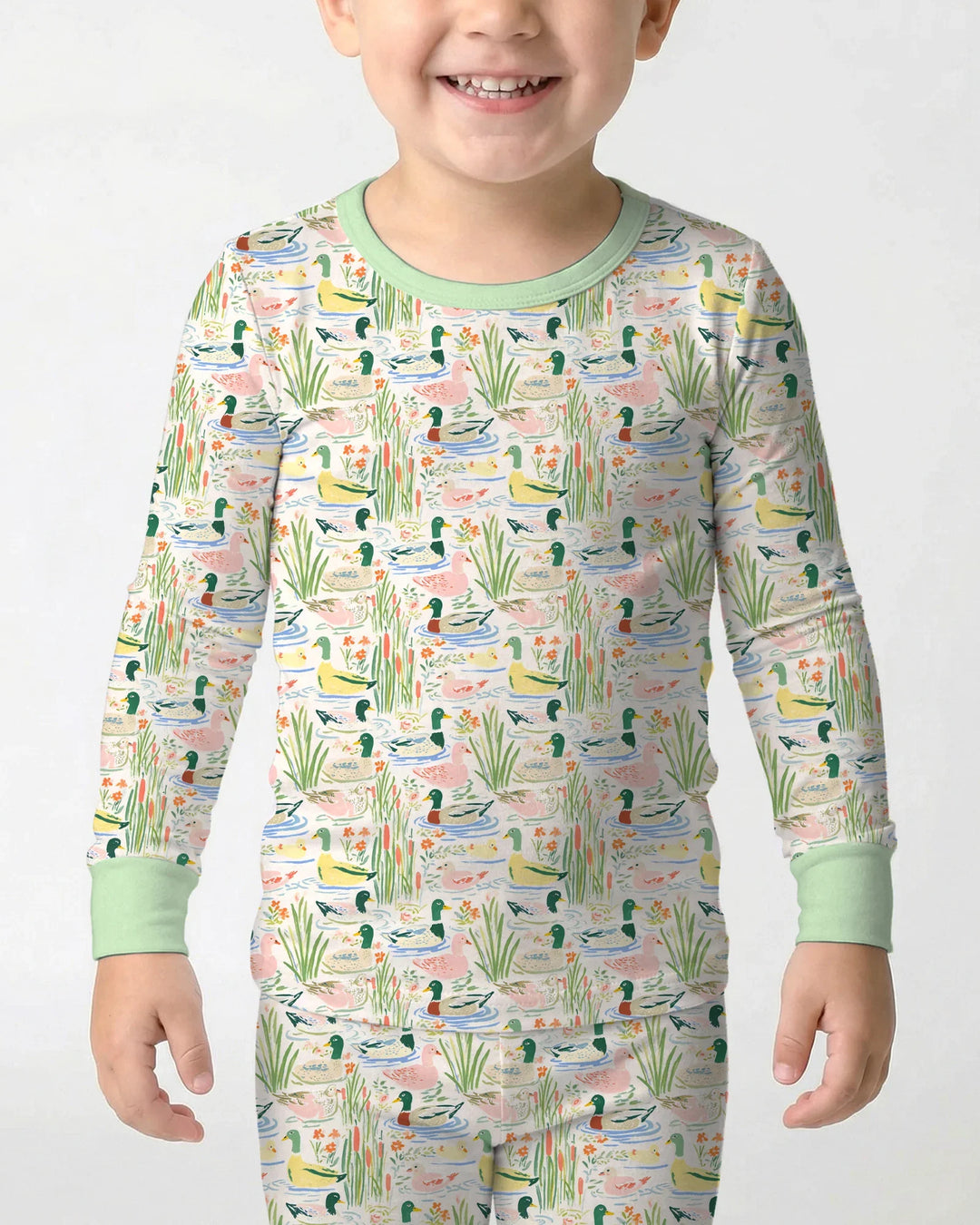 Zweiteiliges Langarm-Pyjama-Set mit Sommerfrüchten