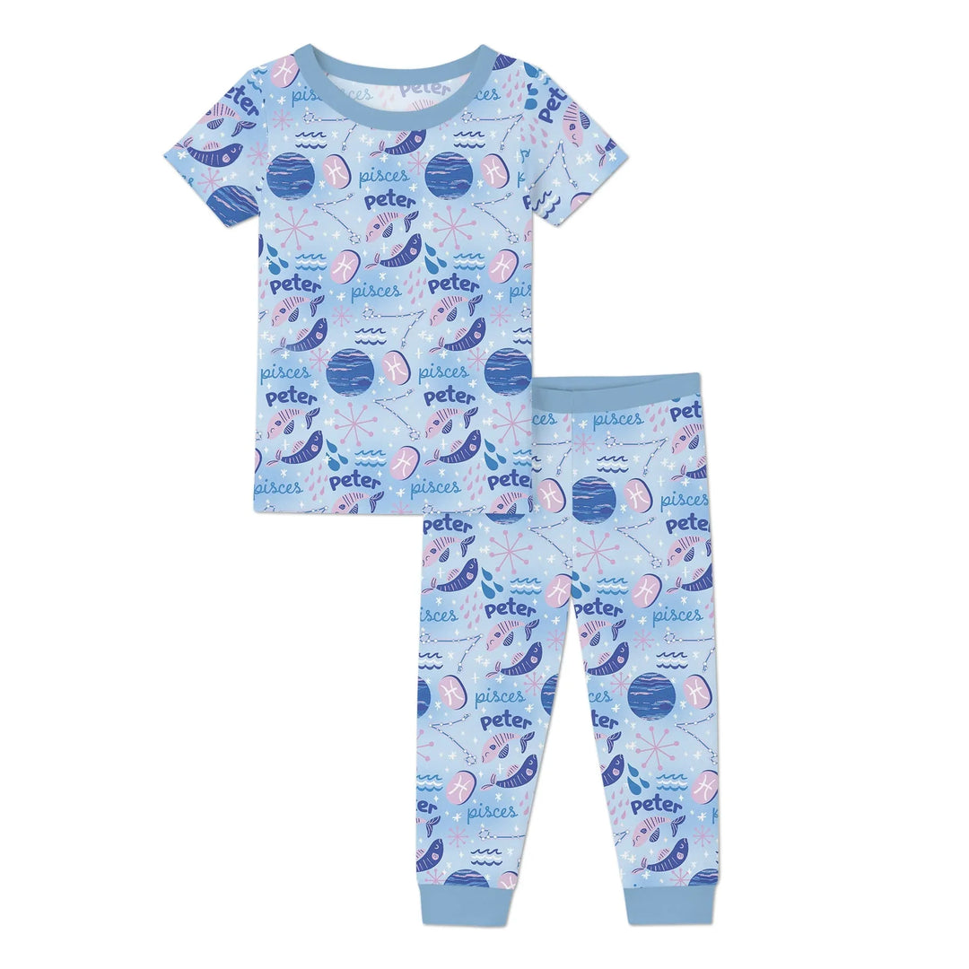 Zweiteiliges, kurzärmliges Pyjama-Set mit Marienkäfern