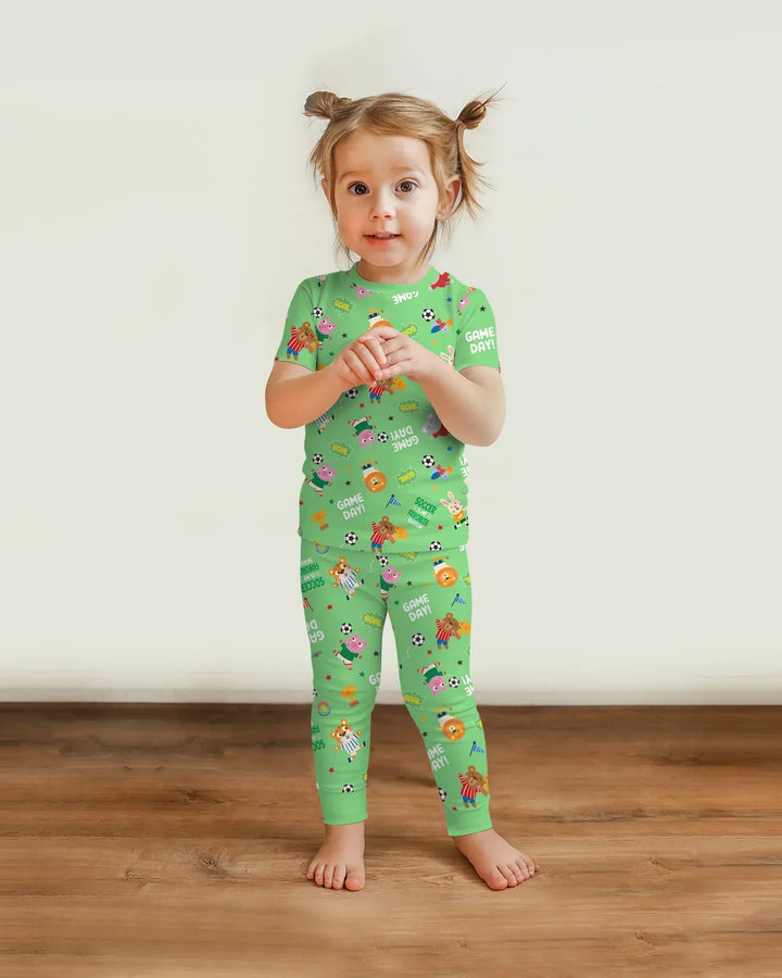 Zweiteiliges, kurzärmliges Pyjama-Set mit Marienkäfern
