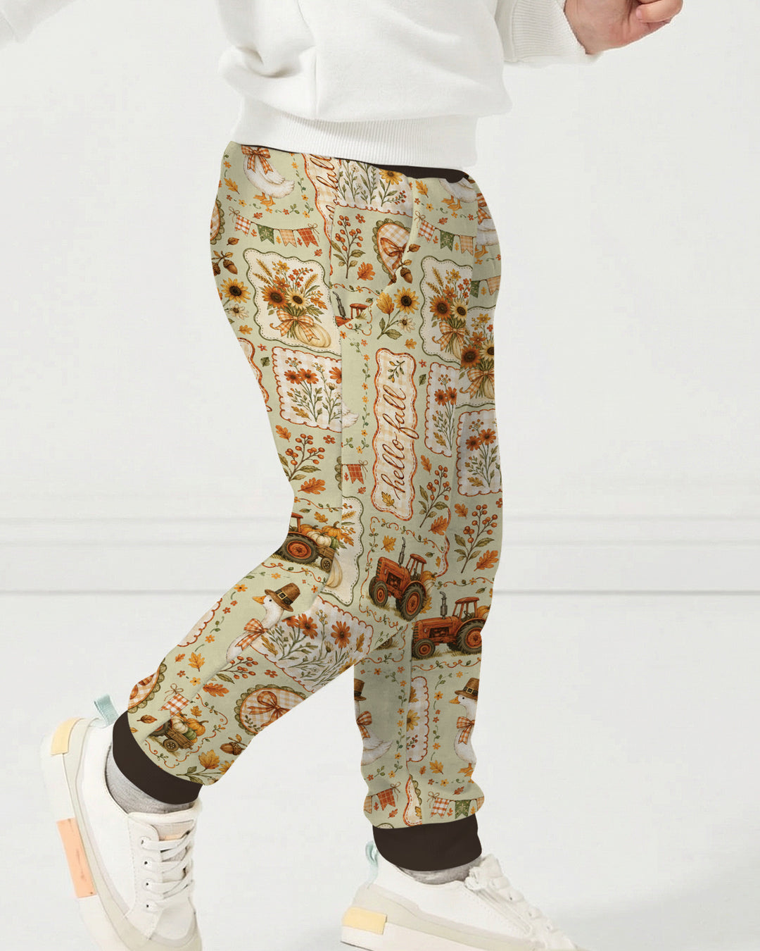 Farmhouse Fall Goose Family Matching Bamboo Jogger