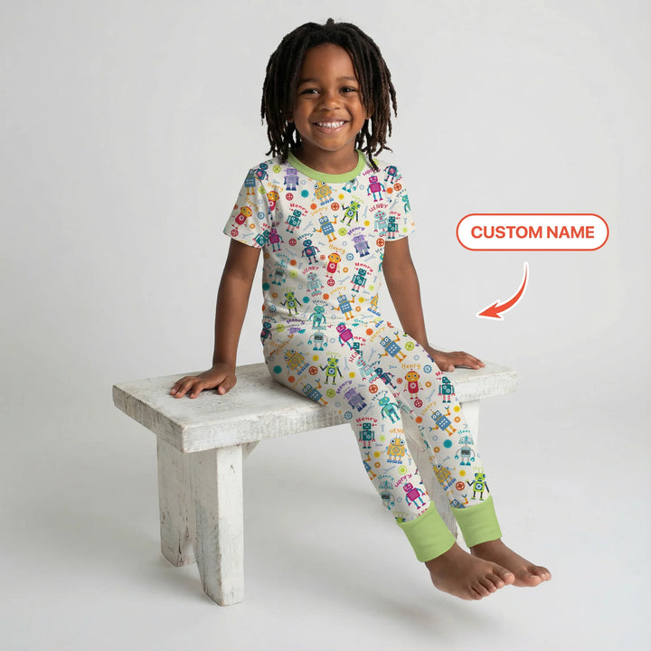 Zweiteiliges, kurzärmliges Pyjama-Set mit Marienkäfern