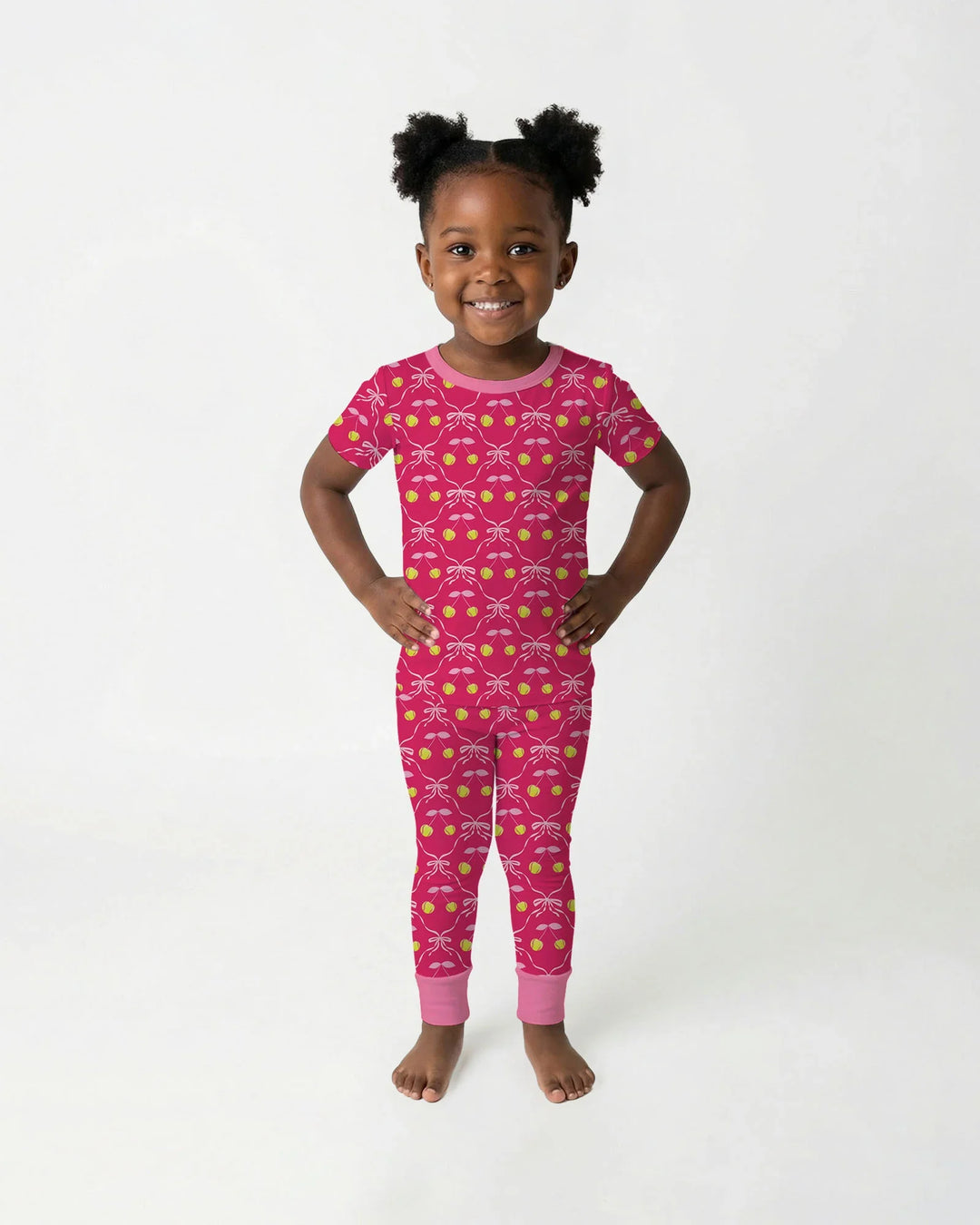 Zweiteiliges, kurzärmliges Pyjama-Set mit Marienkäfern