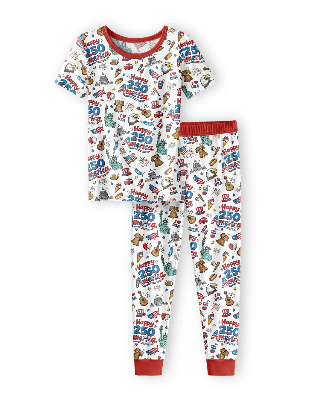 Zweiteiliges, kurzärmliges Pyjama-Set mit Marienkäfern