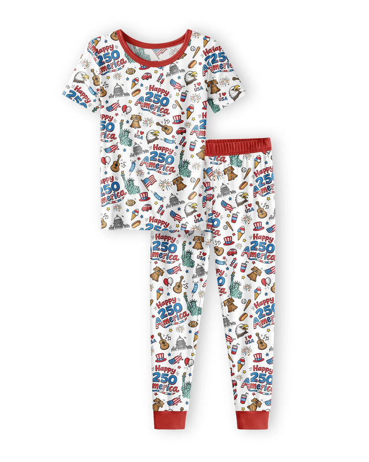 Zweiteiliges, kurzärmliges Pyjama-Set mit Marienkäfern