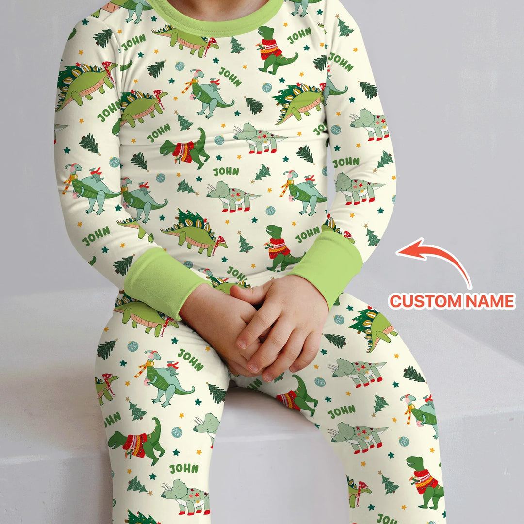 Zweiteiliges Langarm-Pyjama-Set mit Sommerfrüchten