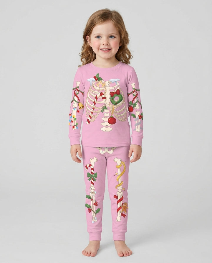 Spooky Merry Christmas Bamboo Two Piece Long Sleeve Pajama Set