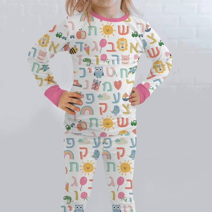 Zweiteiliges Langarm-Pyjama-Set mit Sommerfrüchten