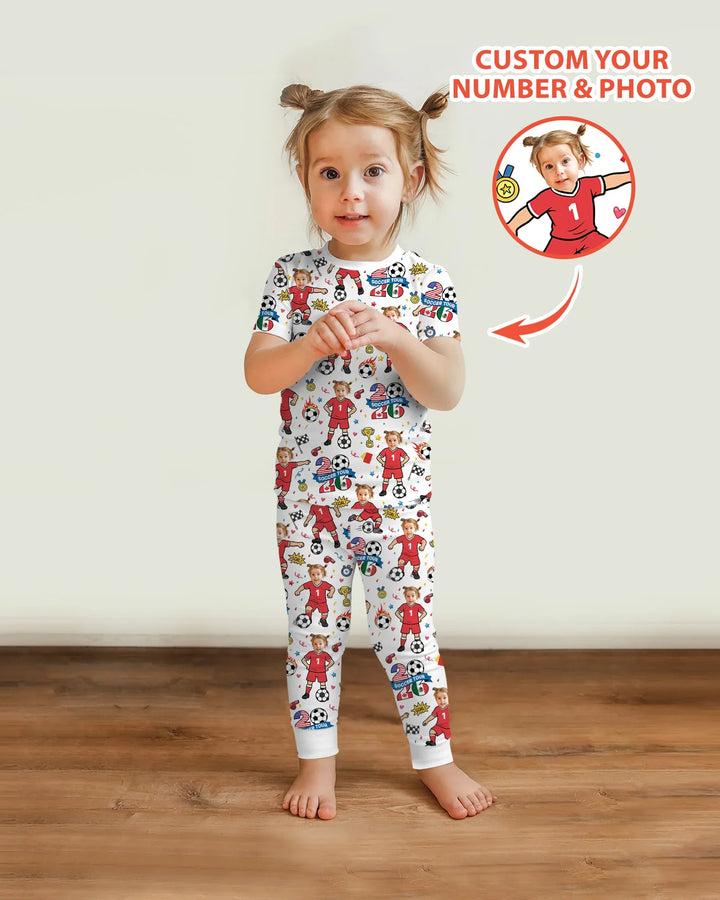 Zweiteiliges, kurzärmliges Pyjama-Set mit Marienkäfern