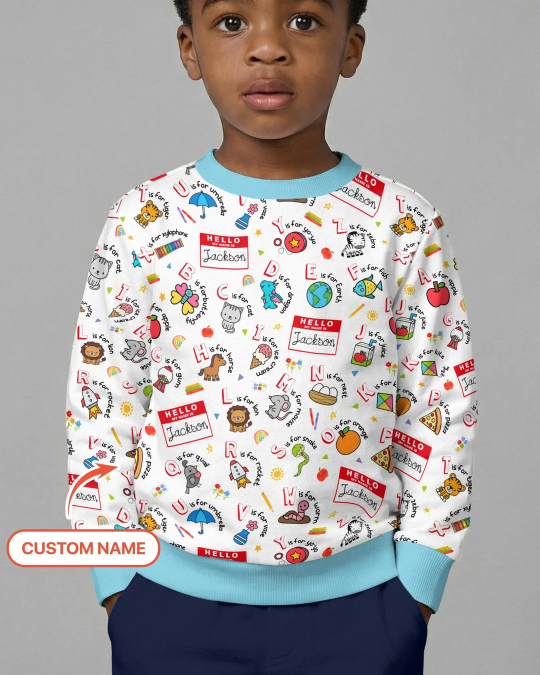 Custom Template Bambus-Rundhals-Sweatshirt