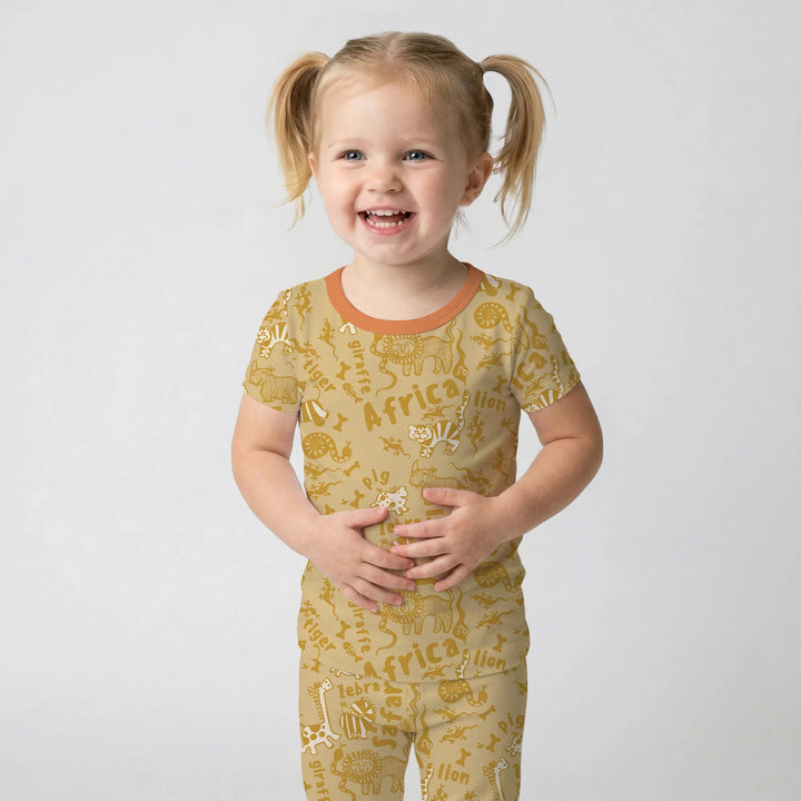 Zweiteiliges, kurzärmliges Pyjama-Set mit Marienkäfern