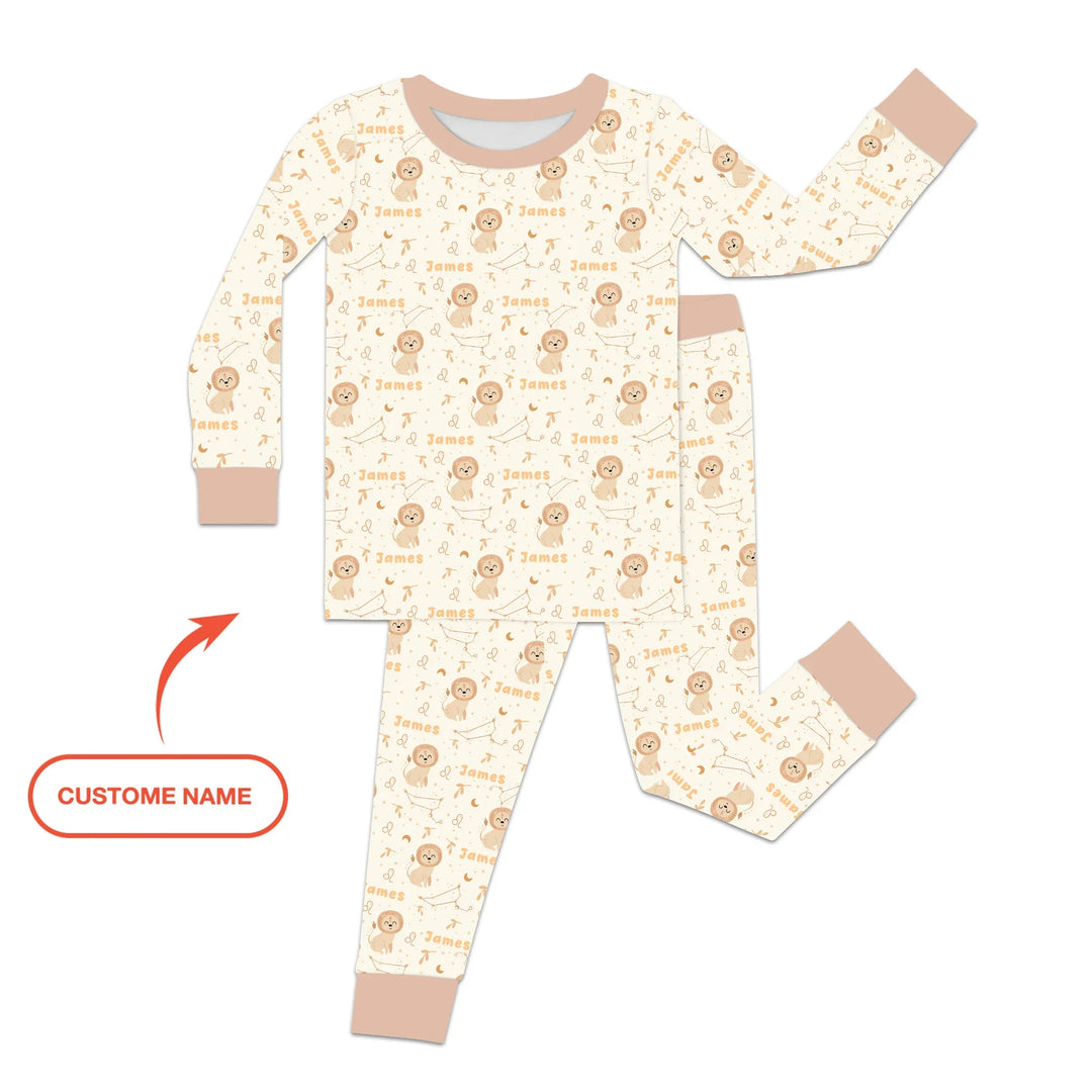 Zweiteiliges Langarm-Pyjama-Set mit Sommerfrüchten