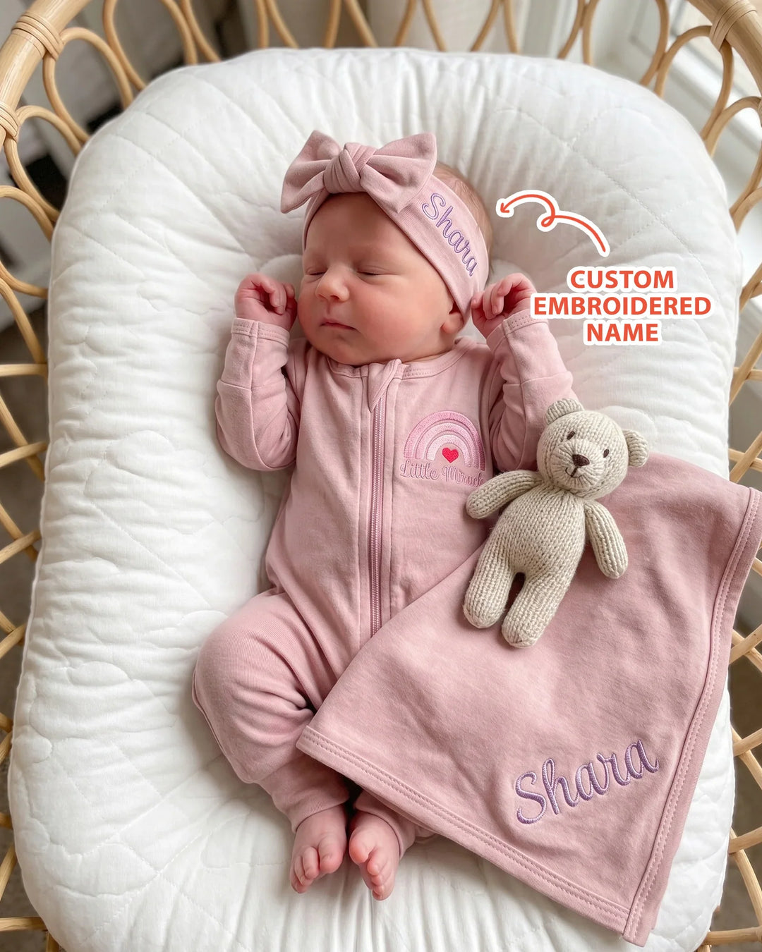 Gerippte Babykleidung mit individuellem Foto - Weich &amp; Skizzenhaft