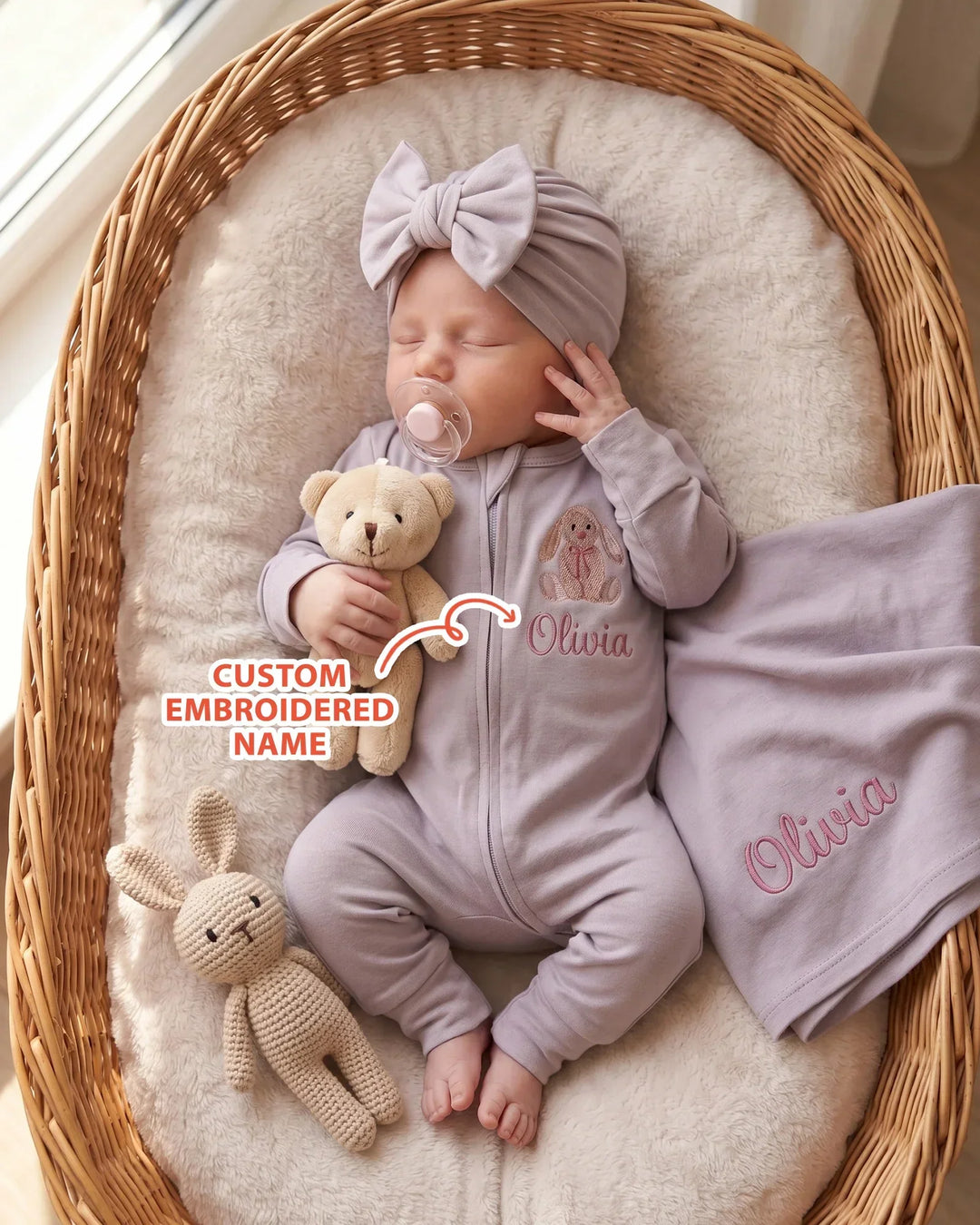 Gerippte Babykleidung mit individuellem Foto - Weich &amp; Skizzenhaft