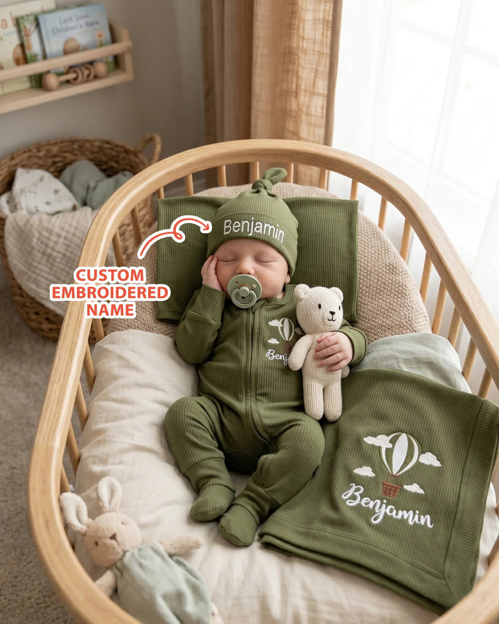 Gerippte Babykleidung mit individuellem Foto - Weich &amp; Skizzenhaft