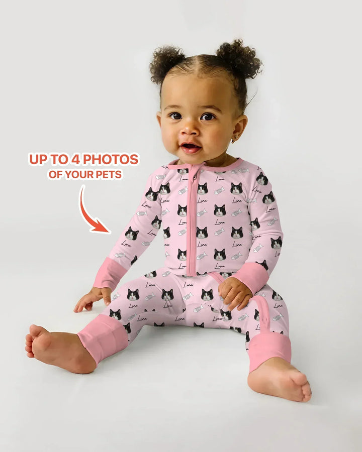 Custom Name and Pet Photos Bamboo Convertible Zippy