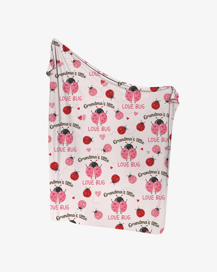 Grandma's Little Love Bug swaddle blanket