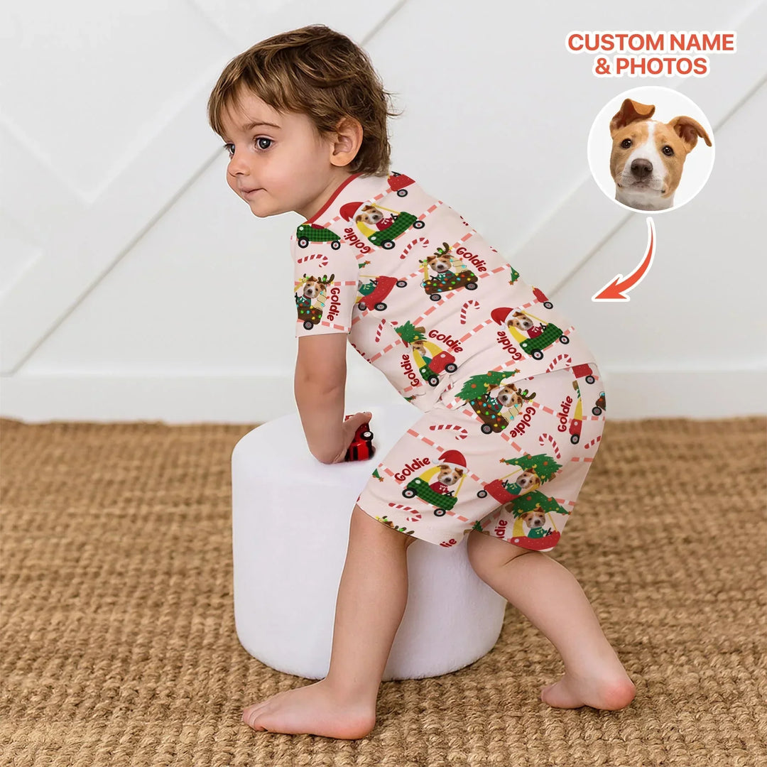 Zweiteiliges Pyjama-Set mit kurzen Ärmeln und Shorts im Sommer-Design