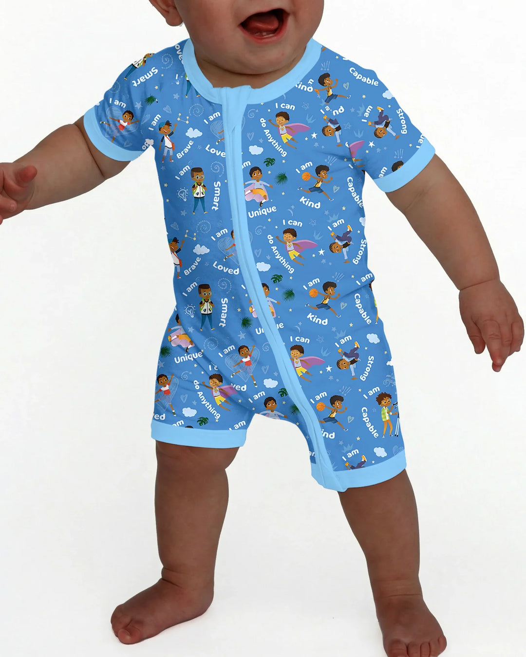 Black Boys I Am Smart Bamboo Shorty Zippy