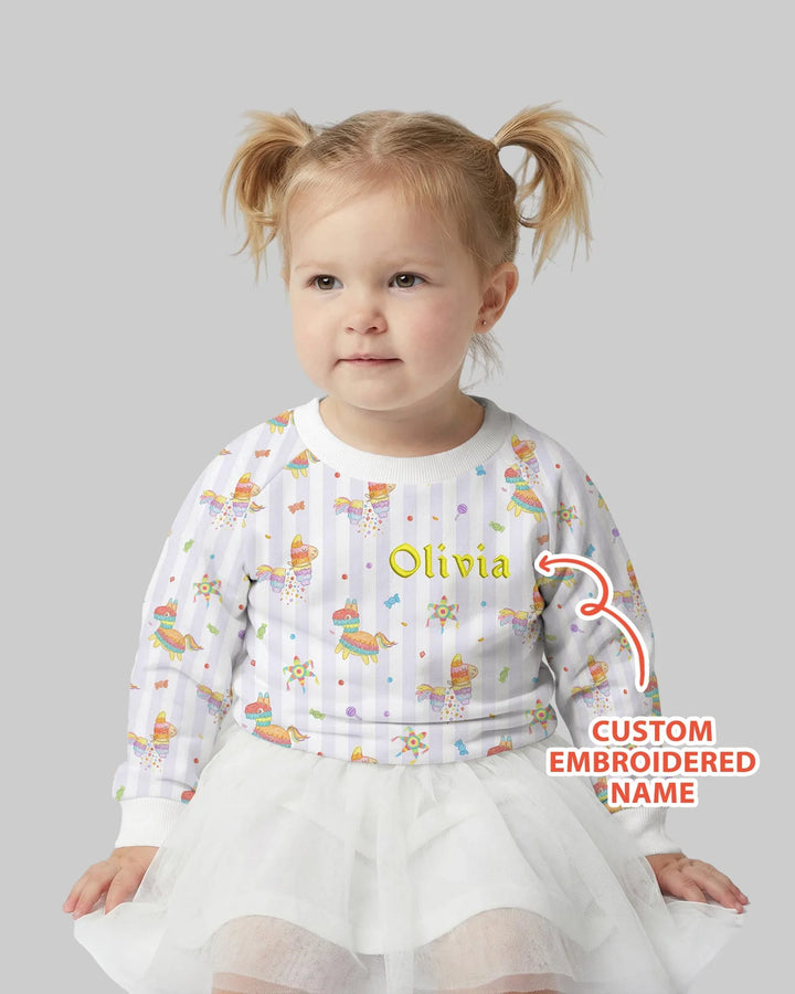 Personalisiertes besticktes Namens-Cinco-De-Mayo-Bambus-Rundhals-Sweatshirt