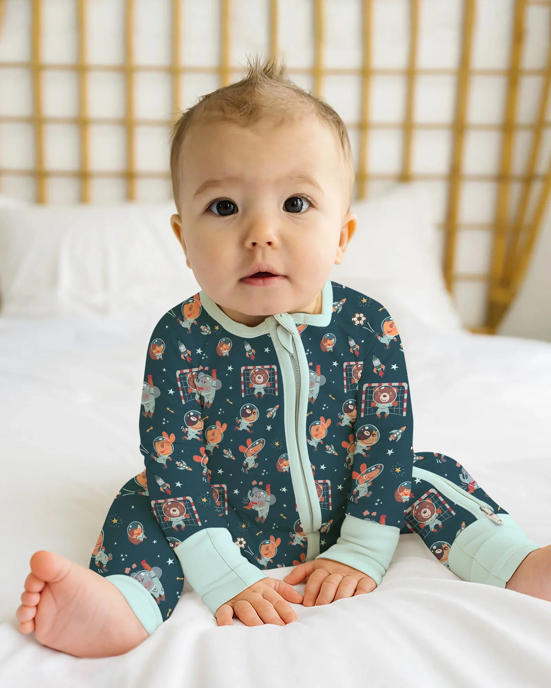 Gerippte Babykleidung mit individuellem Foto - Weich &amp; Skizzenhaft