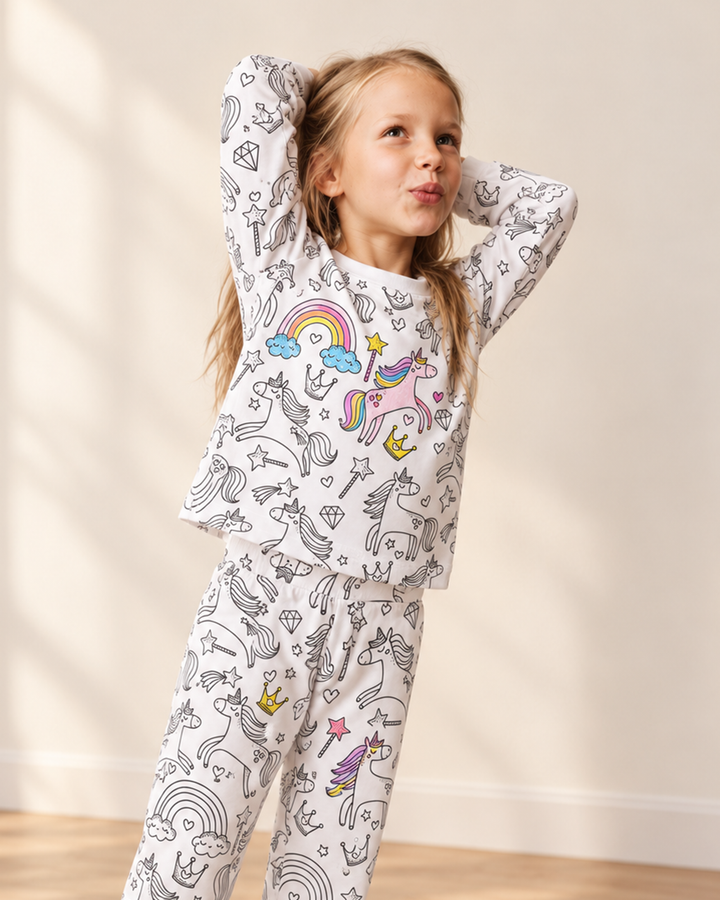 All Colorable Bamboo Two Piece Long Sleeve Pajama Set