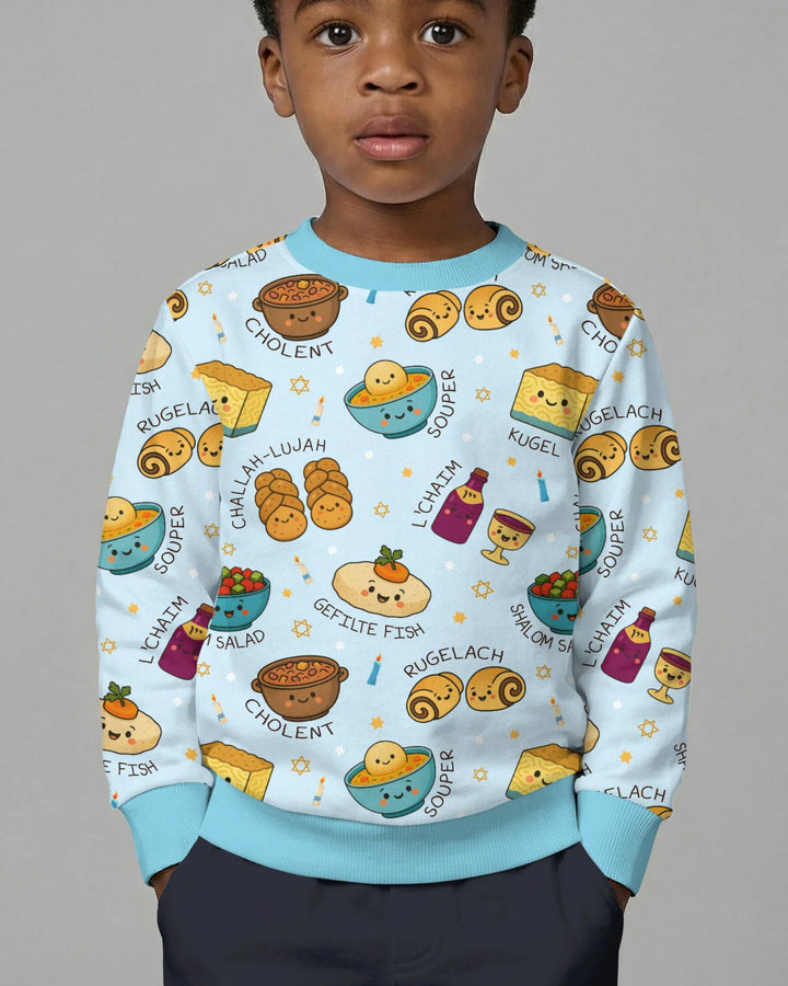 Shabbat Shalom Bambus Rundhals-Sweatshirt