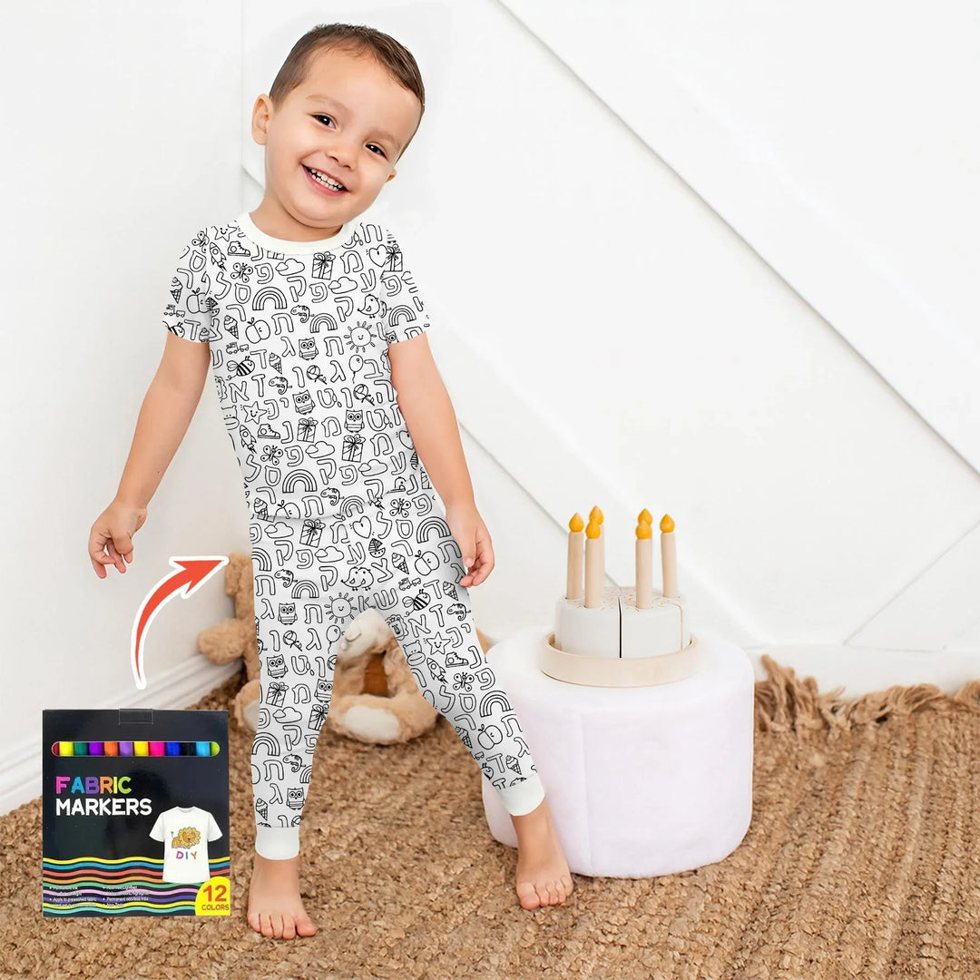 Zweiteiliges, kurzärmliges Pyjama-Set mit Marienkäfern