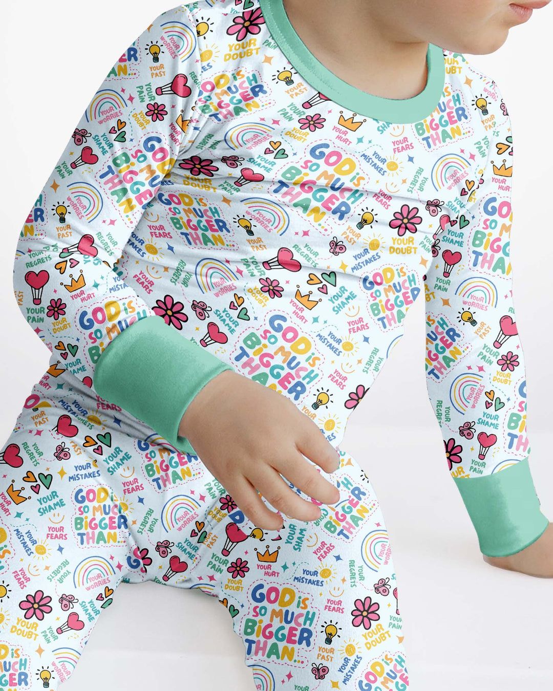 God Is So Much Bigger Bamboo Two Piece Long Sleeve Pajama Set